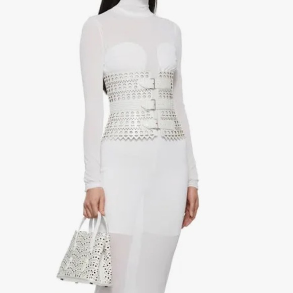 New!!!! Openwork Wide Triple-Buckle Leather Corset Belt Edition 1992 - Picture 9 of 9